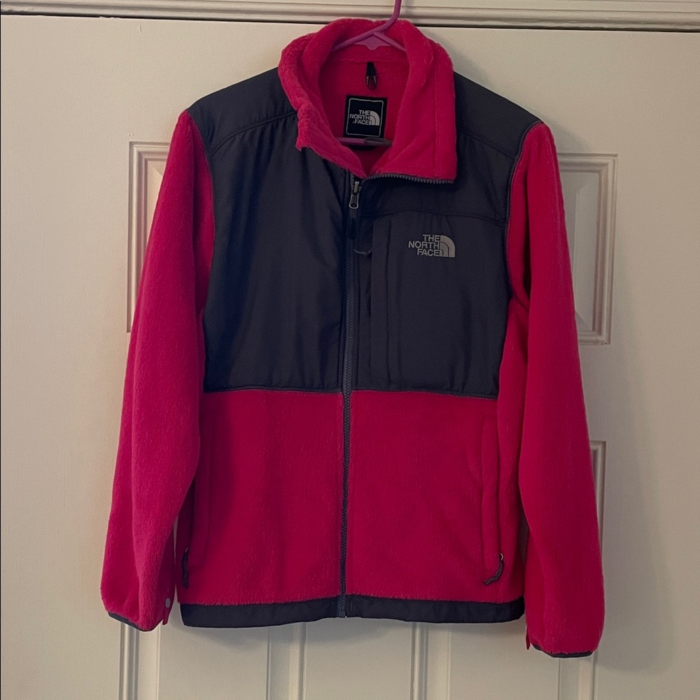 The North Face Pink and Black Full-Zip Fleece Jacket
